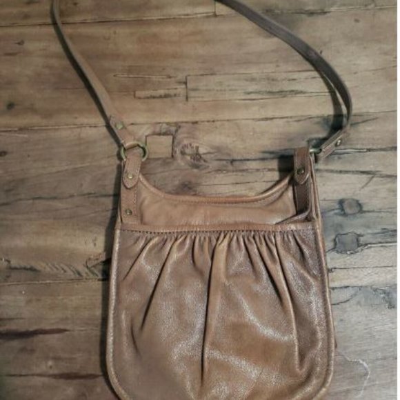 Juicy Couture THINK Brown Taupe Leather Crossbody Bag - Picture 5 of 16